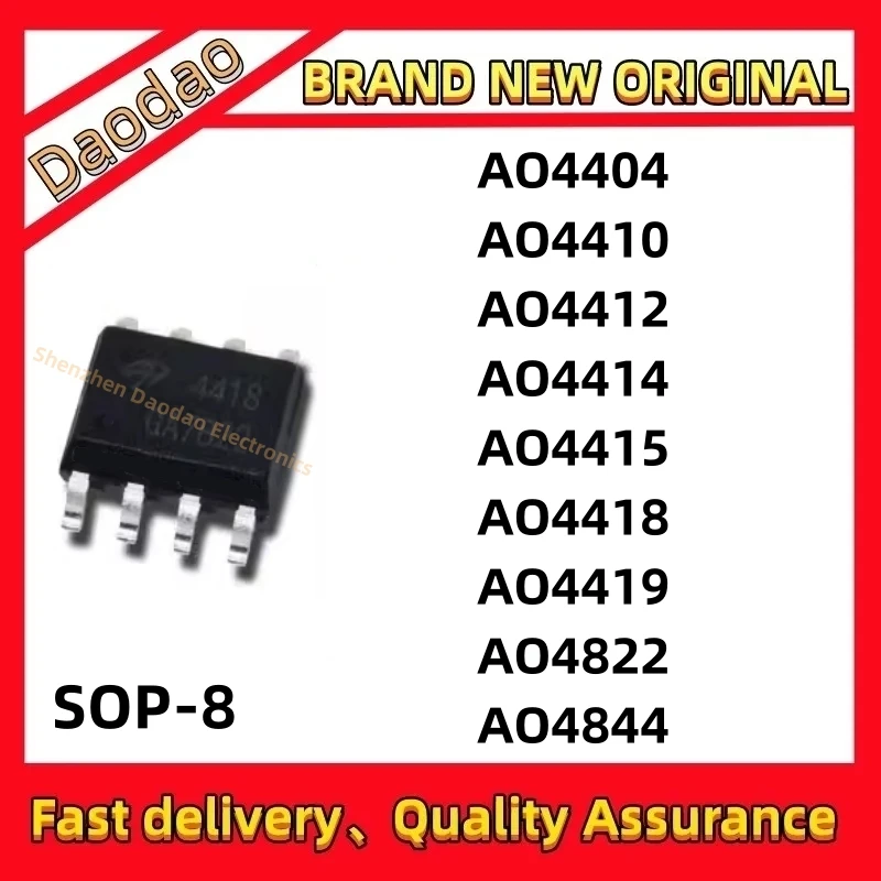 

10Pcs AO4404 AO4410 AO4412 AO4414 AO4415 AO4418 AO4419 AO4822 AO4844 B L IC Mos Fet Chip SOP-8