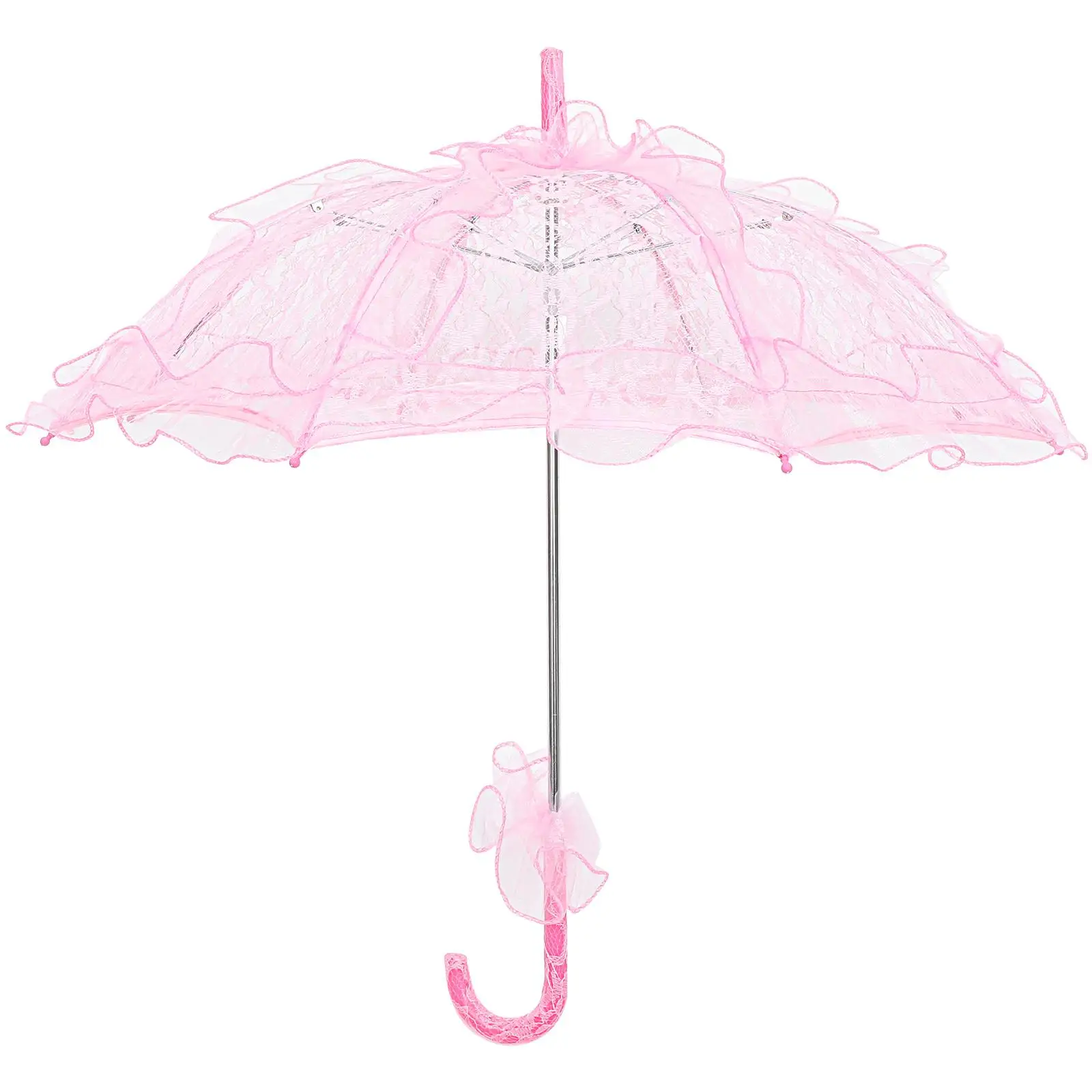 

Bridal Umbrella White Wedding Dress Handmade Decorations Manual Lace Cotton Parasol