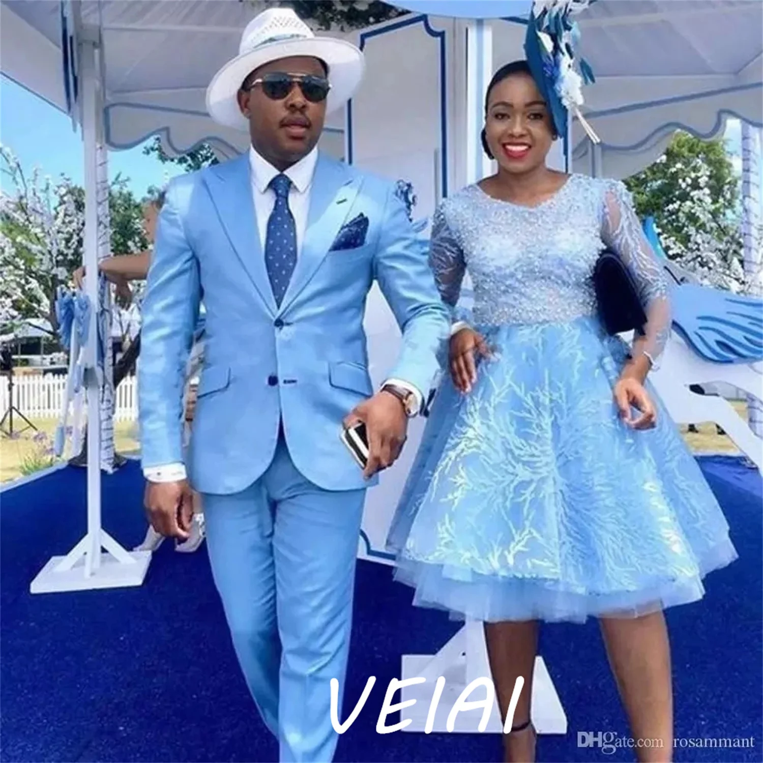 

Небесно-голубой свадебный мужской костюм с пиковыми лацканами, 2021, пиджак для выпускного вечера с двумя пуговицами, костюм Homme Terno Masculino, пиджак для жениха, 2 шт. (джек)