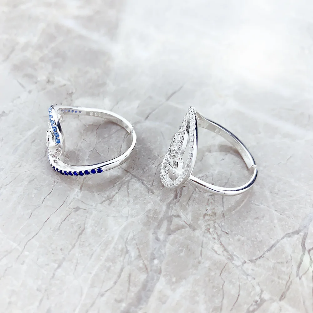 Ring Welle 2023 Sommer Marke Neue Feine Jewerly Reinem Solide 925 Sterling Silber Romantische Geschenk Für Frauen – Detail 4