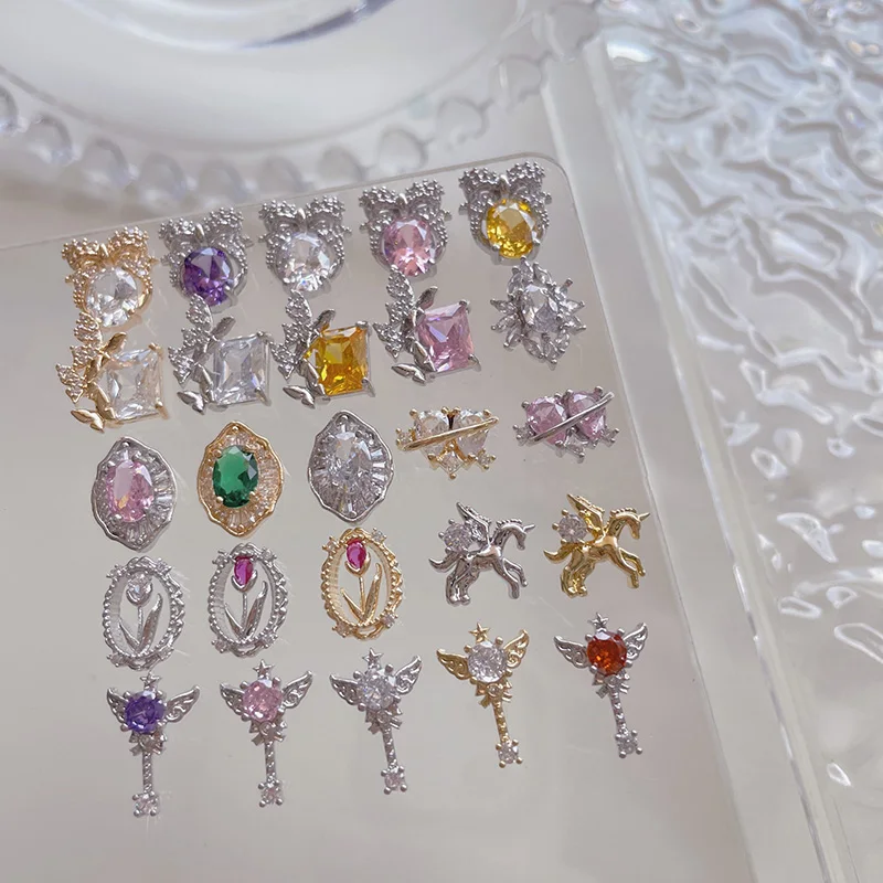 5 PCS New nail art accessories zircon love bow angel wings butterfly rock candy diamond popular nail decoration
