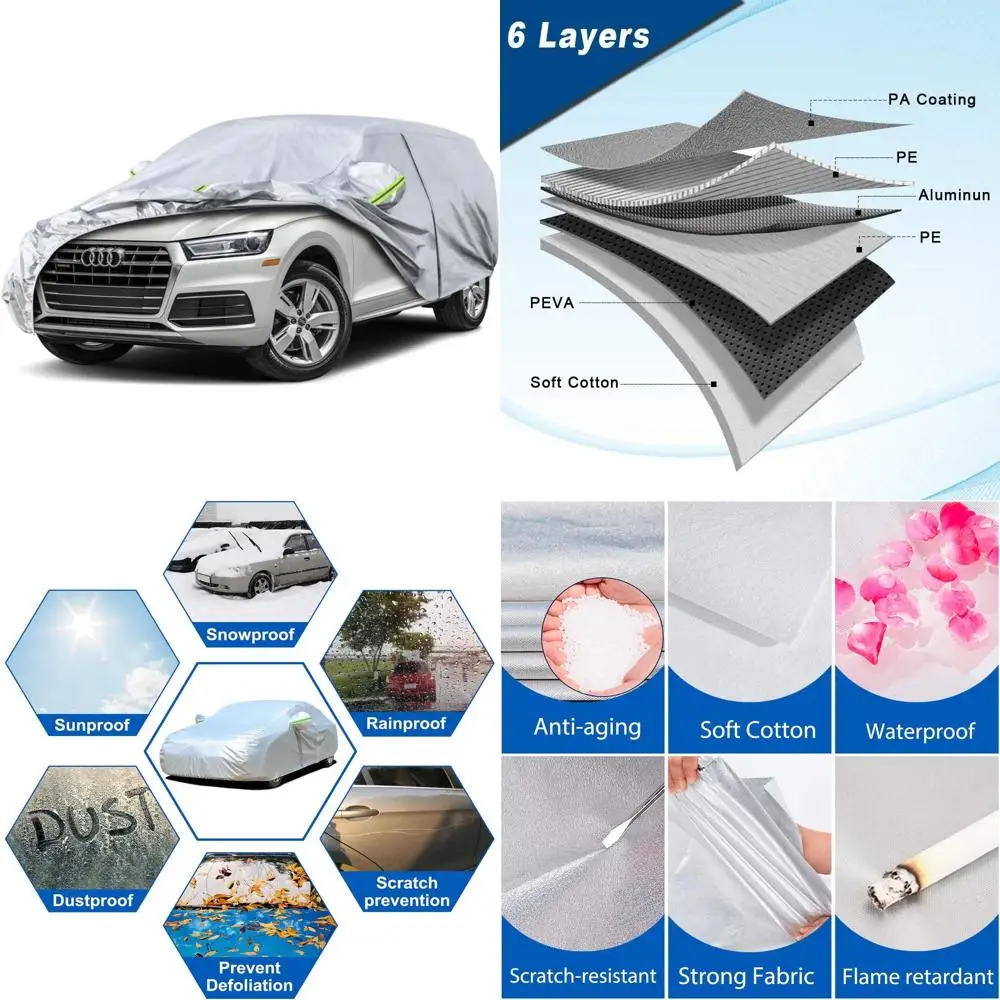 

Универсальный чехол для внедорожника, на заказ для моделей 2008-2025 годов, всепогодная защита с дверцей на молнии, водонепроницаемый, от пыли, солнца, снега