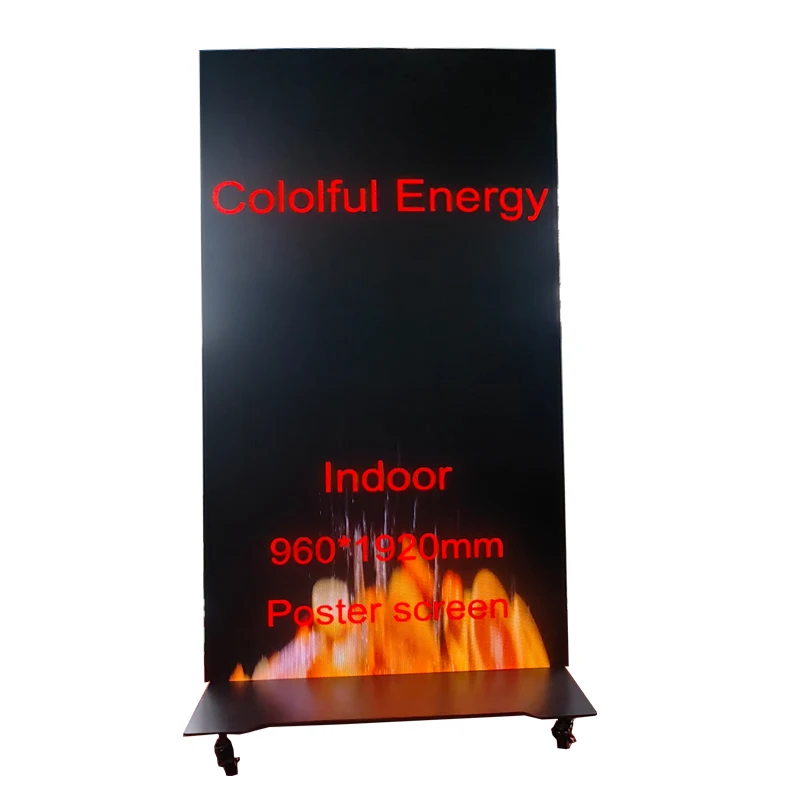 Ultra-Thin P1.53 P1.86 P2.5 P1.25 Die-Cast Aluminum LED Poster Screen Floor Stand Digital Signage Display Advertising Machine