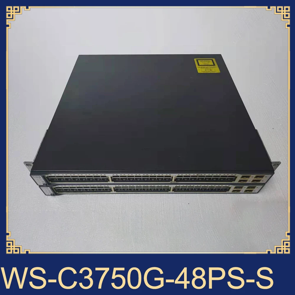 1pcs For Cisco 48-port Full gigabit Three-layer POE Power Supply Switch WS-C3750G-48PS-S