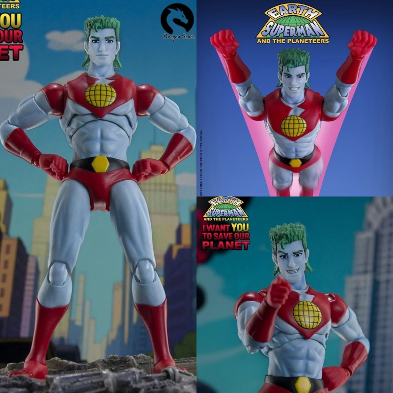 

New In Stock Original GREATTOYS GT DSM Earth Superman 1/12 Captain Planet Actuable Doll 6inch Full Set Action Figure Toy Gifts