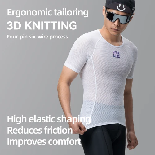 Imagen 2 del producto ROCKBROS Chaleco de ciclismo para hombres liviano transpirable altura alta ciclismo camiseta camiseta hombres ejercicio chaleco deportivo ropa ciclista
