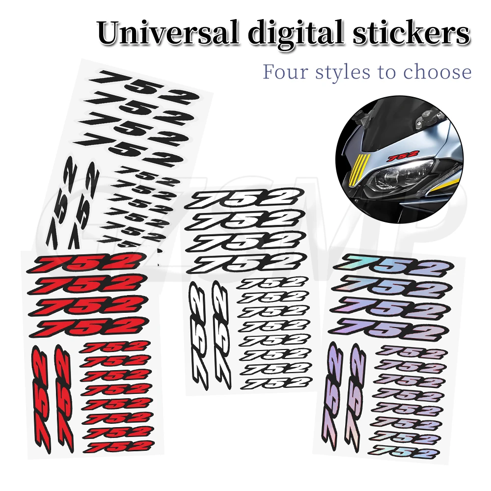 

Universal Digit Number 752 Motorcycle Stickers Fairing Scooter Motorbike Body Decals Fit for Benelli 752S