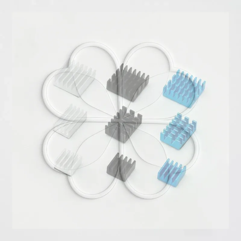 Raspberry Pi 4 Cooling Radiator 3PCS Durable Aluminum Heat Sink Kit for Raspberry Pi 4B 24/7 Stable Running
