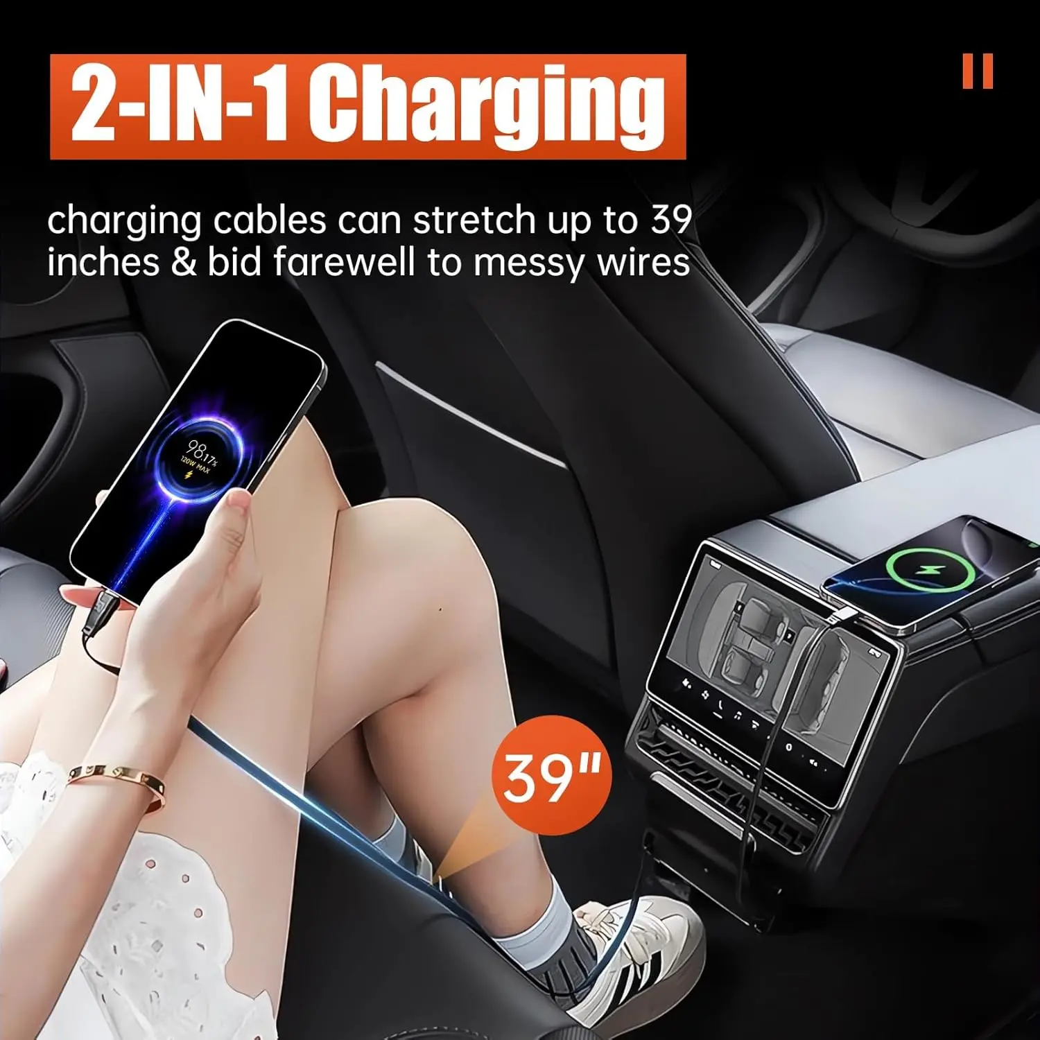 

For Tesla Model 3 Y Highland Juniper 2025 Rear Air Vent 27W Quick Charger USB Shunt HUB Intelligent Docking Station Car Decor