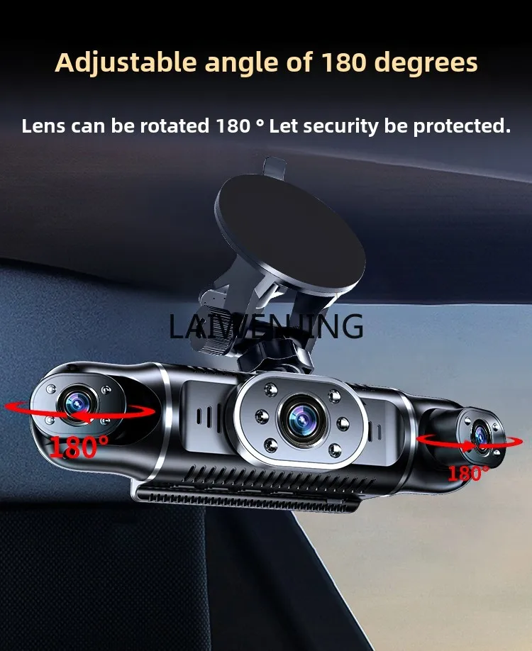 HLZ anti-scratch car four-way four-lens driving recorder 2025 new parking monitoring 360-degree reversing