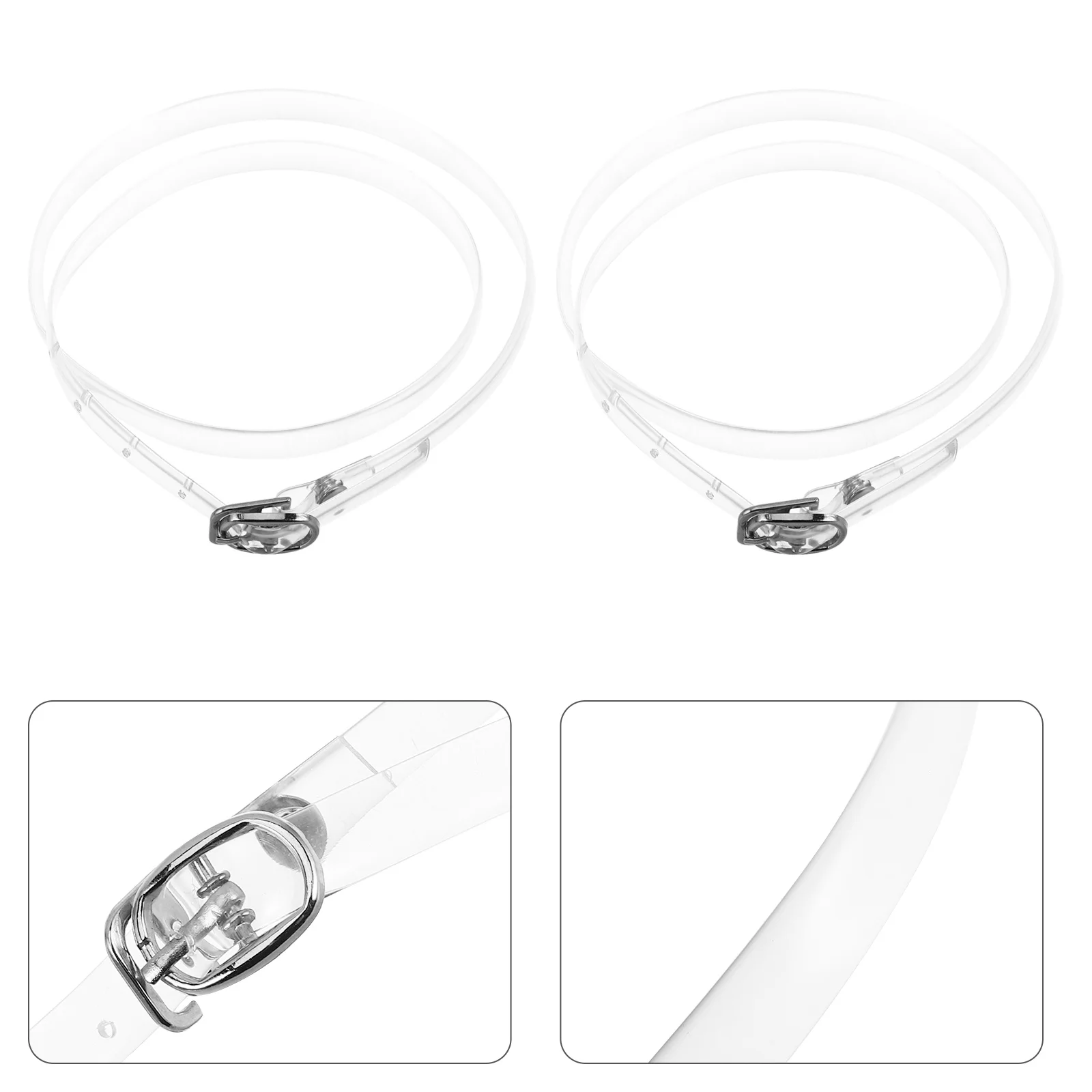 

3Pairs Transparent High Heels Straps Invisible Anti Slip Elastic Ankle Wrap Comfortable Replacement for Loose Shoes