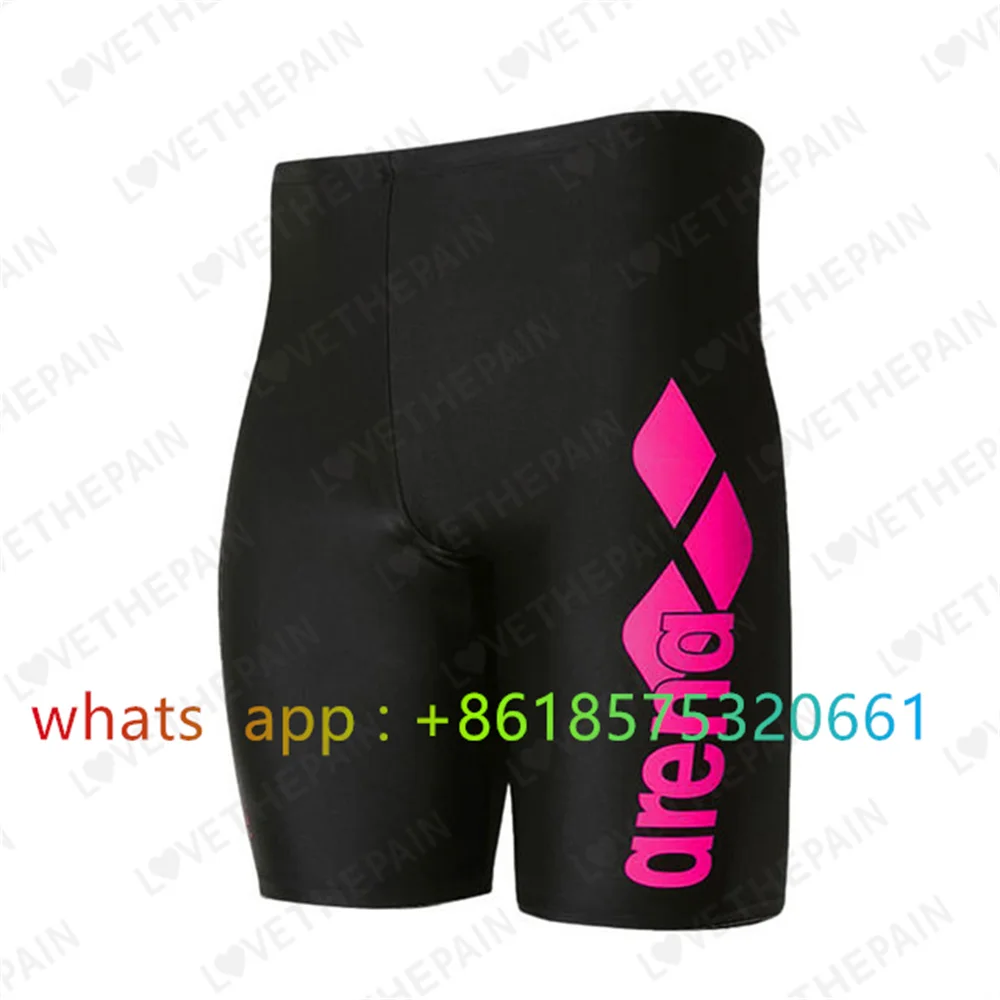 Summer Men's Swimwear Training Swim Shorts Trunks Beach Tights Swimming Contest Pants Lycra Running Jammer Sports Surf Swimsuits