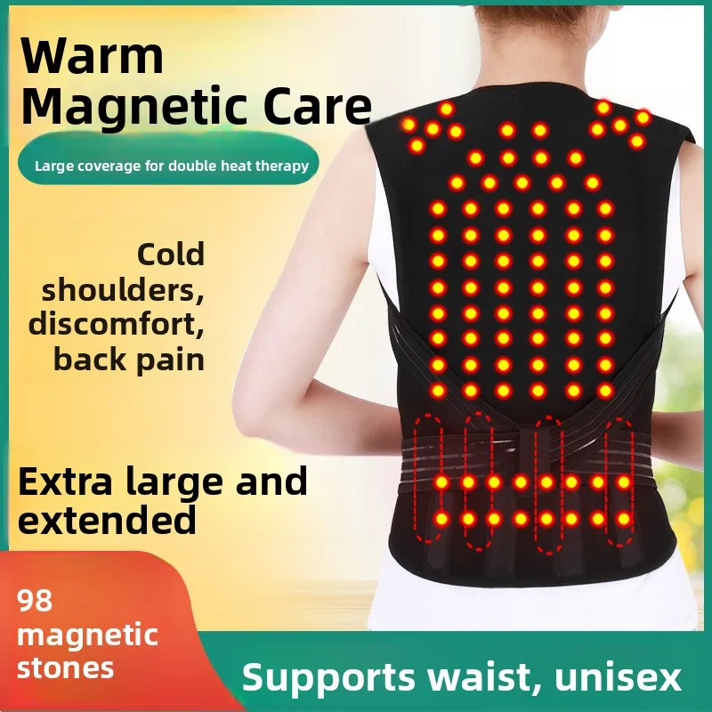 

Self-Heating Magnetic Therapy oulder And Ba Protector Belt Warm irt Men's And Women's Waist And Ne Protection Vest An...