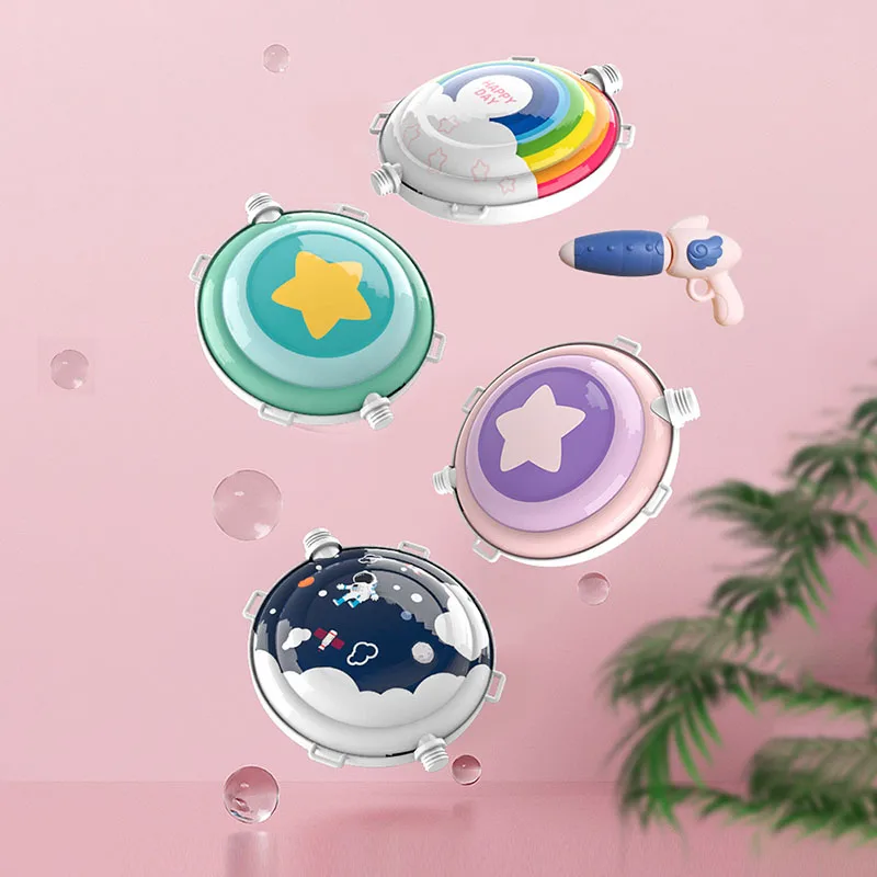 حقيبة الظهر تلسكوبي ألعاب مسدس المياه الصيف في الهواء الطلق لعبة الشاطئ بركة رذاذ الماء أداة متعة اللعب الصغيرة المحمولة لون عشوائي #1