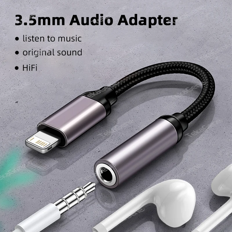 Audio Adapter L To 3.5mm Jack Headphones Aux Cable For iPhone 14 13 12 11 Pro Max USB Type C Connector Audio Adapter For Samsung