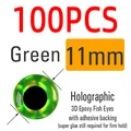 11 mm verde 100 unidades