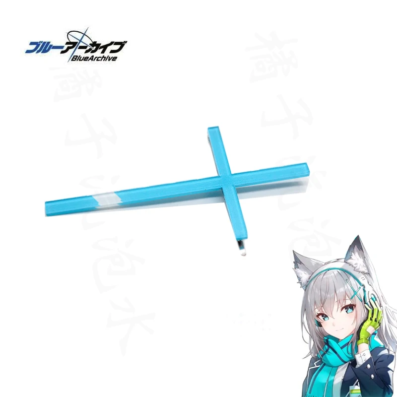 Spel Blauw Archief Sunaokami Shiroko Acryl Haarclip Cosplay Accessoires Haarclip Cartoon Één-Lijn Haarspeld Meisje Comic Con Prop