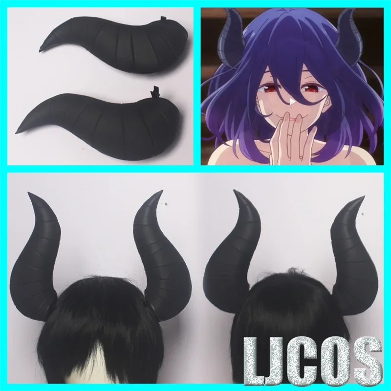 Kinsoou no Vermeil cosplay horns Vermeil in gold devil goldpadded alto horns hair pin hair clip anime haircut