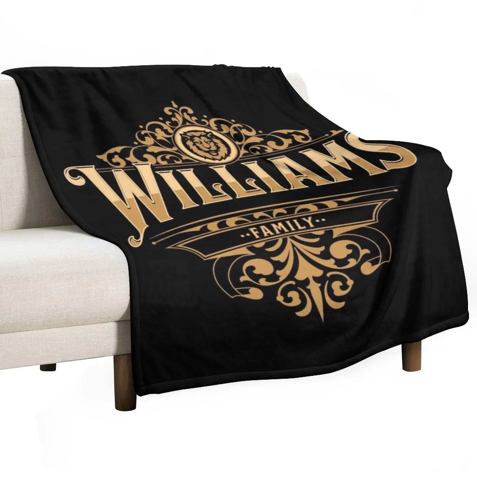 Williams Family Coat of Arms or Crest Williams Throw Blanket Shaggy Thin blankets ands Plaid Softest Blankets