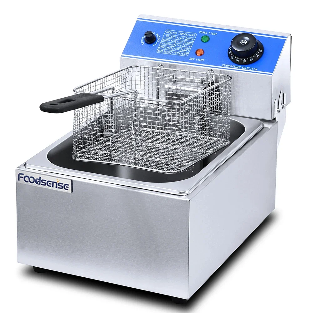 

# Hot Sales 1-tank 1-basket 6L Electric Fryer Oil Less Single Deep Fryer Commercial Electric Deep Fryer With Temperature Limited