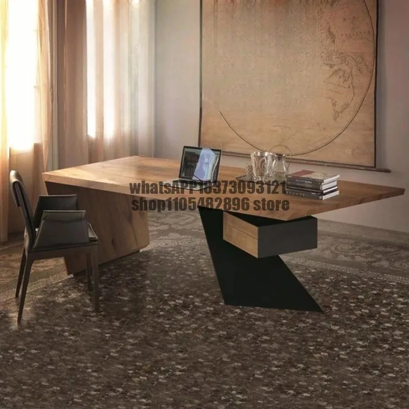 Office Desk Irregular Lounge Clear Decoration Beauty Office Desk Wooden Mesas Escritorio Postmodern Furniture