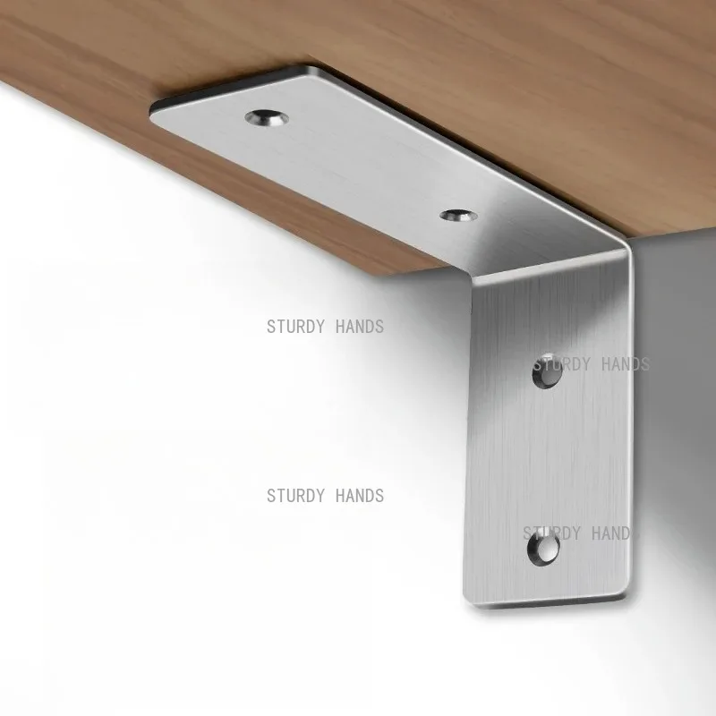 2PCS Stainless Steel Bracket, Partition Bracket, L-shaped Stainless Steel Bracket, Fixed Support Frame, Hardware Accessories