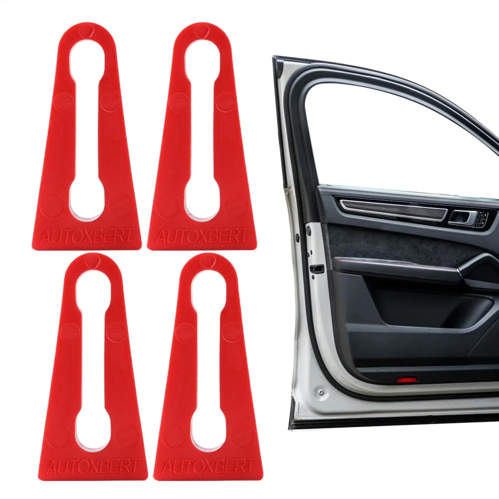 Car Door Lock Buffer 4X Soundproofing Car Lock Damper Sound Deadener Precise Fit Car Accessories Rubber Auto Door Guard Deadener
