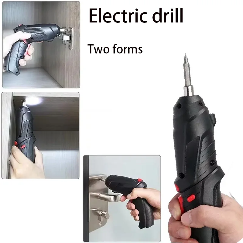 3.6V Electric Screwdriver Rechargeable Cordless Electric Drill Power Tool Set 1800mAh Lithium Battery Mini Household Screwdriver