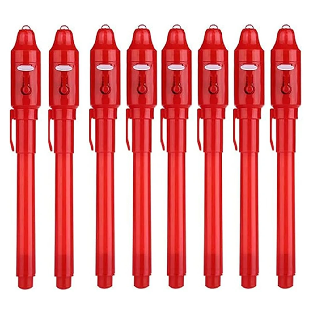 4-12 Stuks Onzichtbare Inkt Pen Spy Pen Met Uv Licht Magic Marker Voor Geheime Bericht Schatkist prijzen Kids Party Gunsten Speelgoed Gift