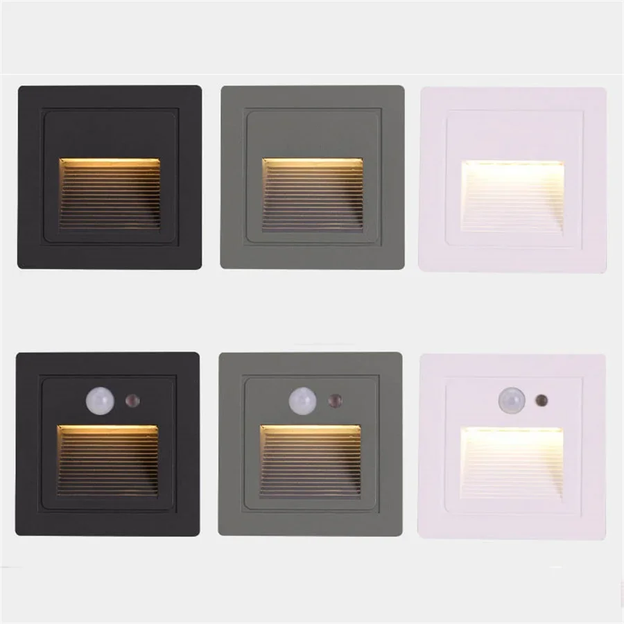 

86MM Type Outdoor LED Wall Lamp 3W Aluminum Waterproof LED Stair light Recessed LED Step Light Pathway Wall Corner Lamps