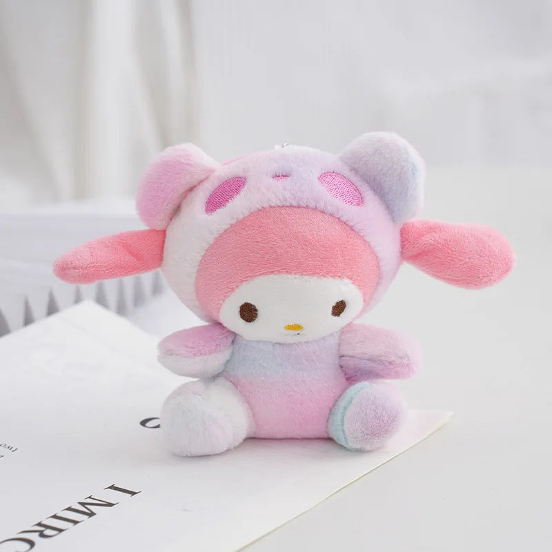 12 unids/lote 12cm caliente Dreamy Kuromi Melody juguete de peluche colgantes monstruo de dibujos animados muñeca mochila dijes llaveros