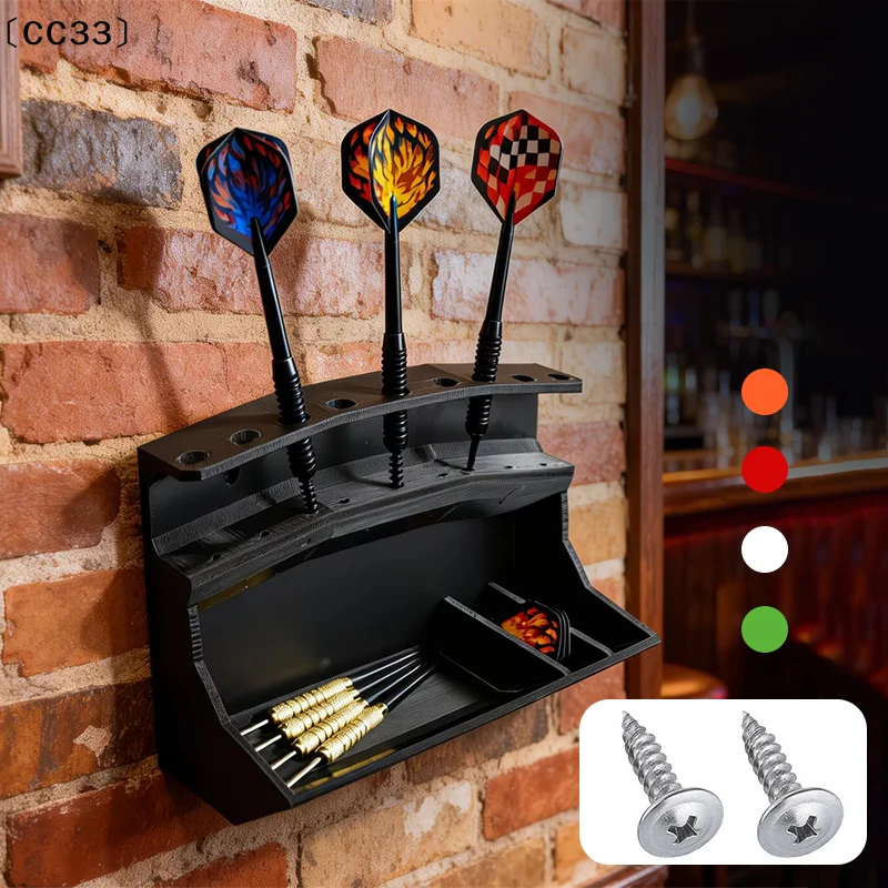 

MultiFunction Dart Storage Display Rack With Screws - Wall Desktop Dual-Use Sturdy Load Bearing Holder With Screws 9 Holes〔CC33〕