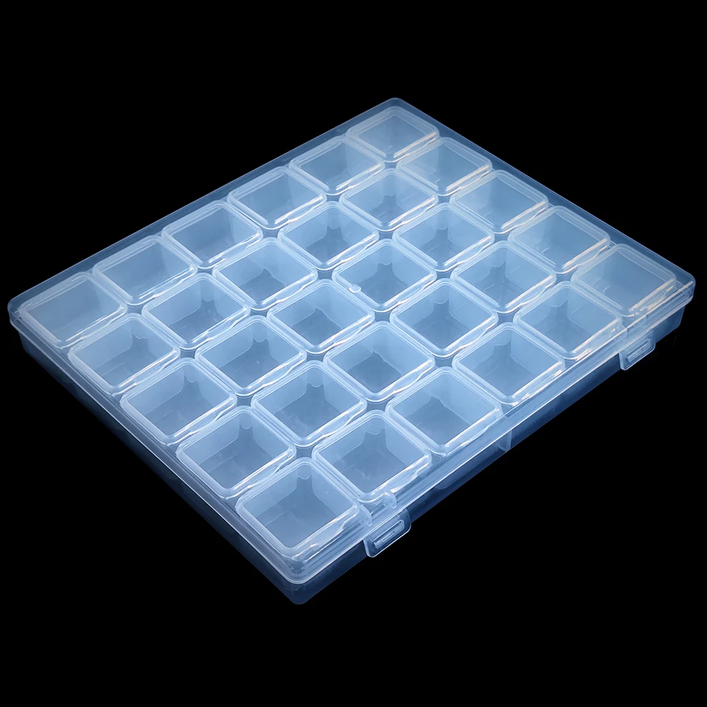 Plastic Case Organizer 30 in 1 grid Container Plastic Box Practical Adjustable Compartment bead storage box case Screw Holder