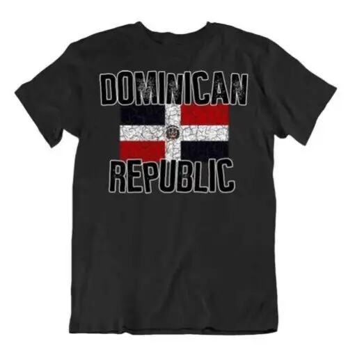 Flagge T-Shirt Dominikanische Republik Mode Country Andenken Geschenk Pride Logo