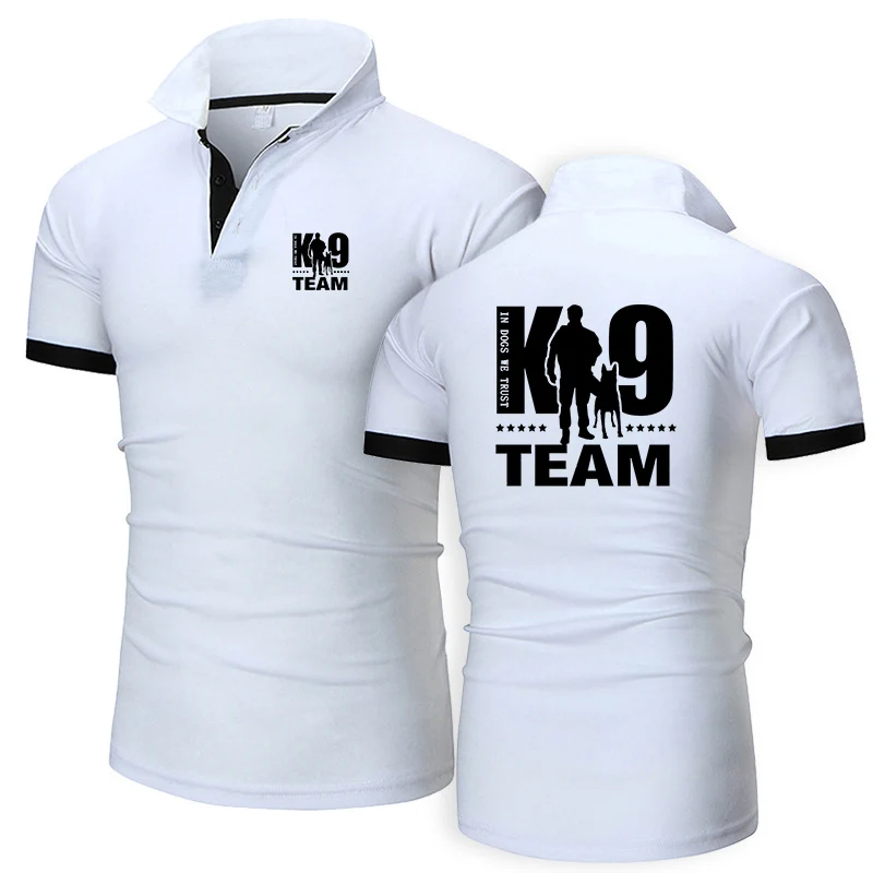 TRAINER K9 Team K9 Unit Malinois Summer New Men\'s Polo Shirt Lapel Collar Short Sleeve Casual Business High Quality Print Tops