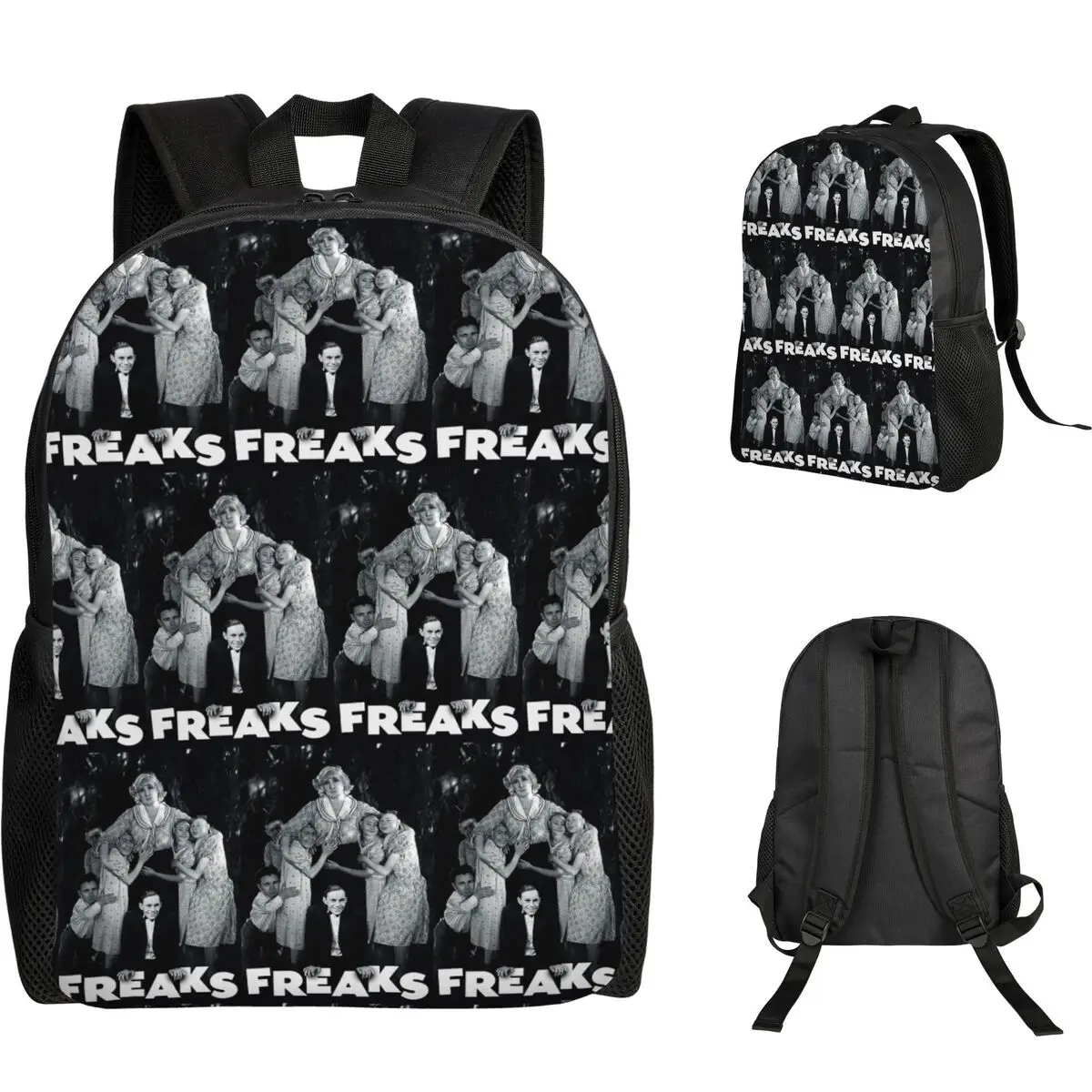 Freaks 1932 Gobble We Accept Her One Of Us Student Backpack School Bag Hiking Travel Daypack for Men Women Bookbag Shoulder Bags