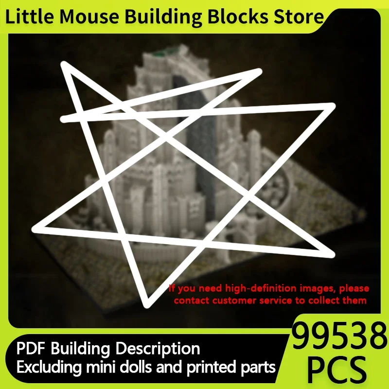 Ring Movie Model MOC Building Bricks White Seventh Castle Modular Technology Gifts Holiday Assemble Children Toys Suit