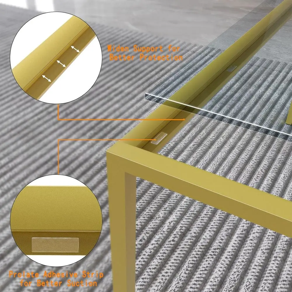 طاولة قهوة زجاجية حديثة وبسيطة لغرفة المعيشة، سطح من الزجاج المقسى بإطار معدني، سهلة التجميع، 26.4 × 26.4 × 15.7 بوصة،