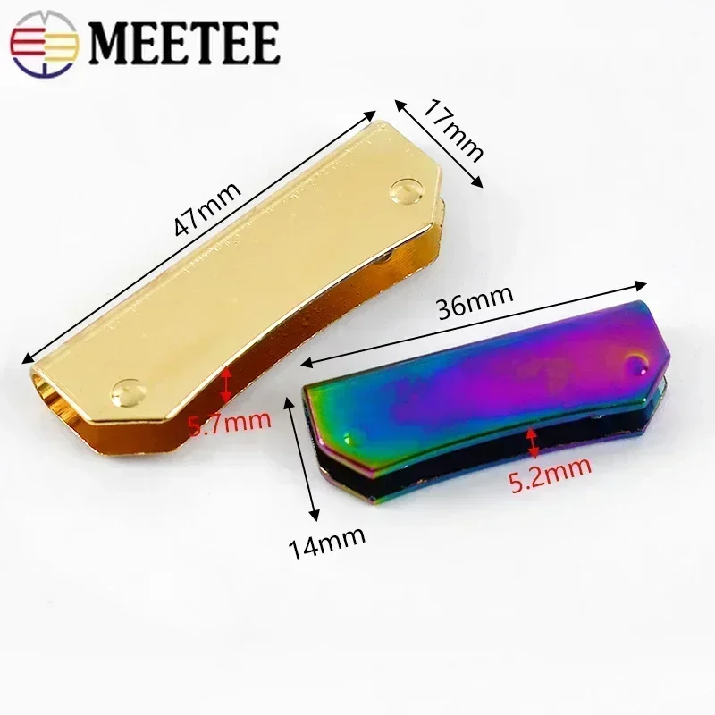 Meetee 4/10/20Pcs 35/47mm Bag Edge Clip Banding Metal Buckle Handbag Corner Protection Clasp Hardware Decoration Accessories