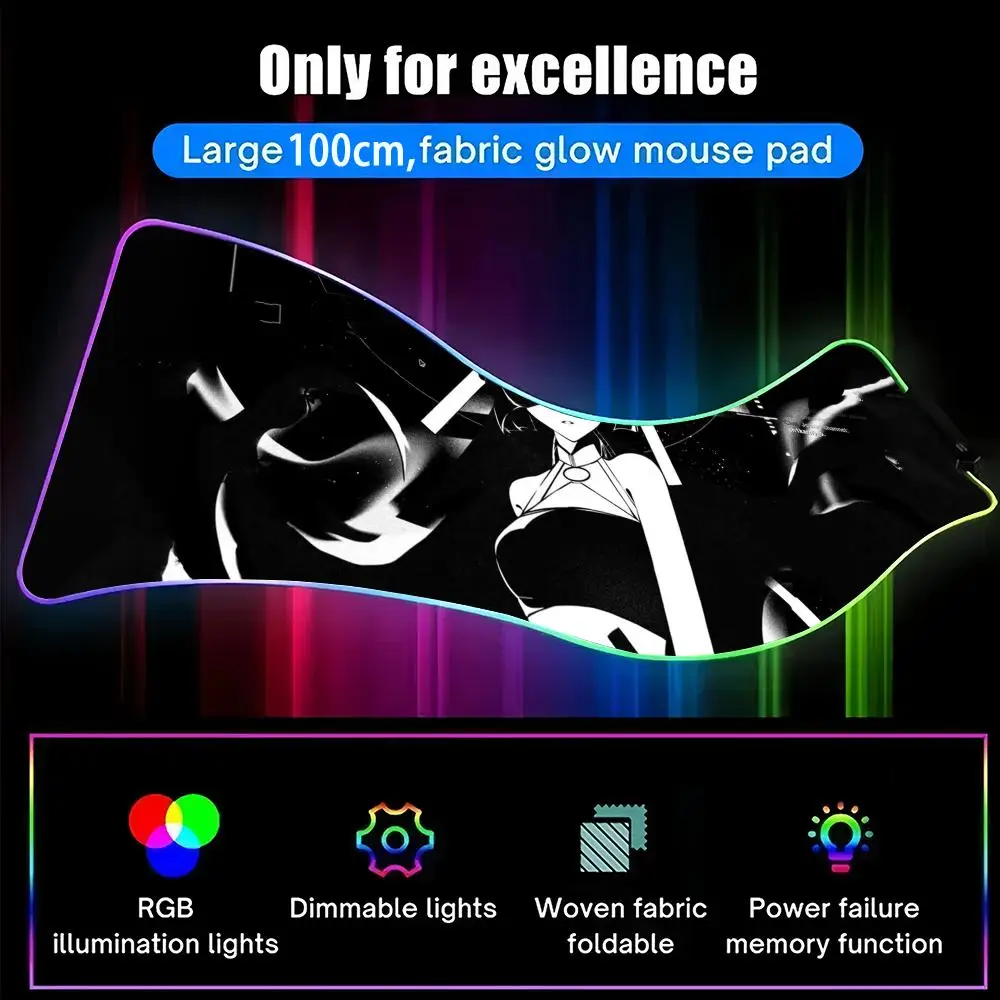 SKYPAD Sora x Yume Mouse Pad RGB Mouse Pad Extended Gaming Keyboard Seven colors LED Mats Large 1000x500mm XXL Gamer