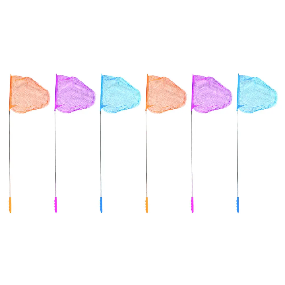 

6Pcs Telescopic Catching Nets Retractable Portable Butterfly Insect Catcher Kit Lightweight Alloy Pole Outdoor Durable