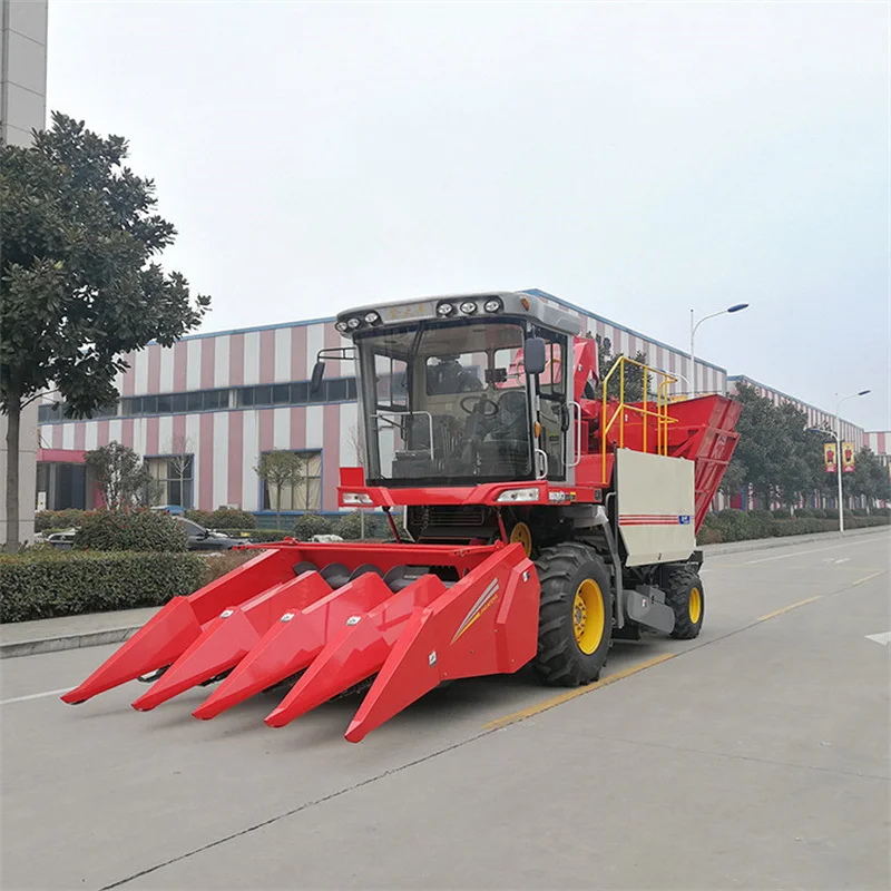 SYNBON 220hp 4 Rows Corn Reaper Harvesting Paddy Maize Combine Harvester