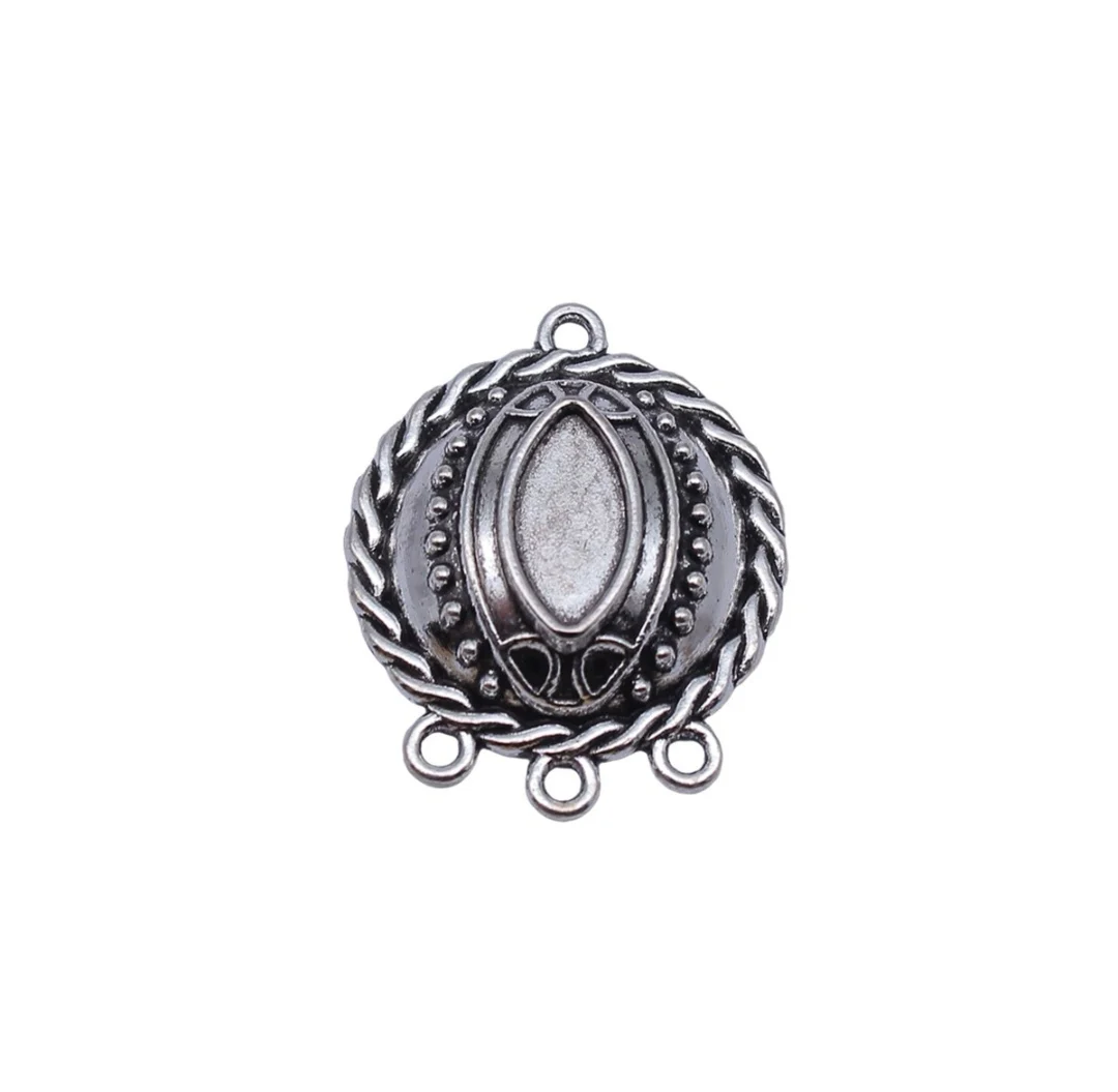 

7pcs 31x25mm Zinc alloy metal tibetan silver,antiqued bronze plated connector T1373 for jewelry making