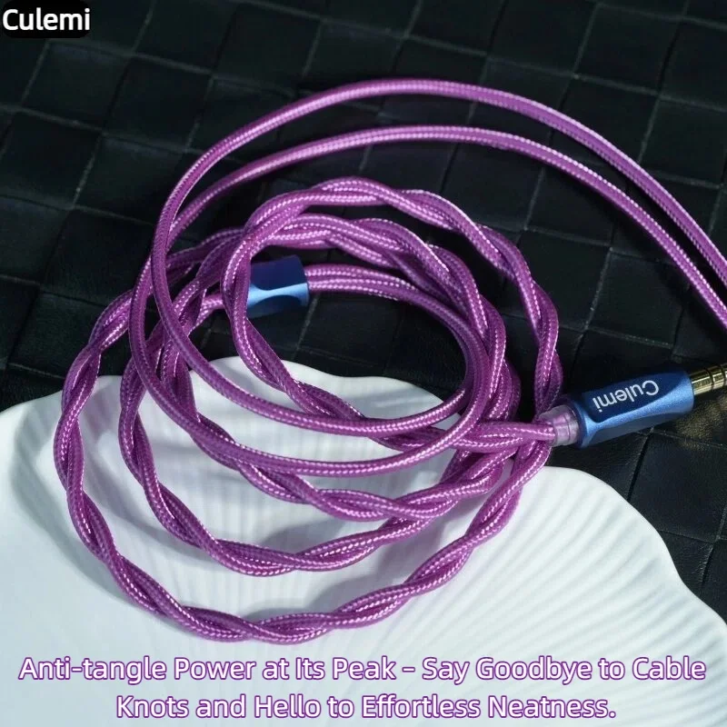 Culemi-07 2-Kern Kopfhörerkabel 2,5/3,5/4,4mm MMCX/QDC/0,78 2Pin 6N OCC Ersatz Upgrade Symmetrisches Kabel – Detail 4