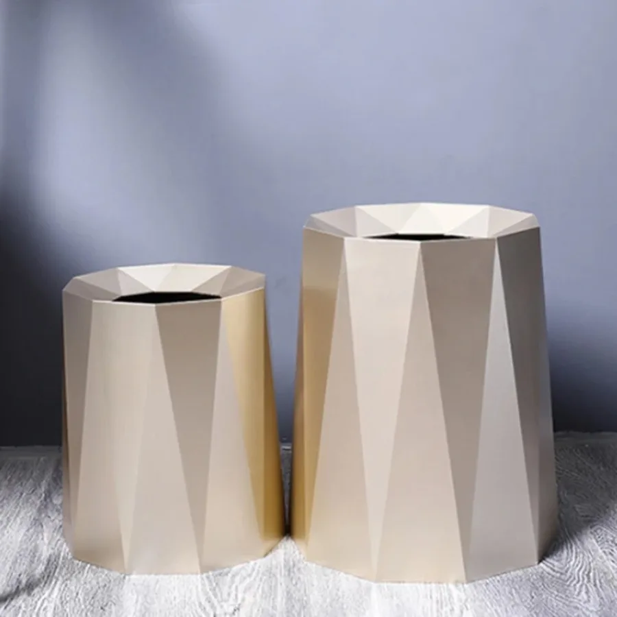 

Home Creative Nordic Style Household Waste Container Simple Trash Bin Without Cover Multi-Purpose For Home Office Living Room