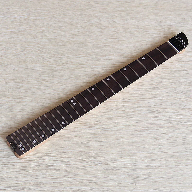 Headless Electric Guitar Neck for 6 String Guitars 24 Frets Electric Guitar Neck 5.6cm Width Rosewood Fingerboard with Turntable