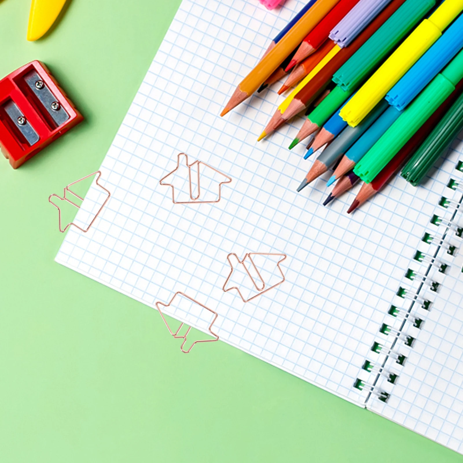 50pcs Metal House Bookmarks Small File Clips For Office Document Organization Paperclips Creative Shaped Bookmark Multi-Use