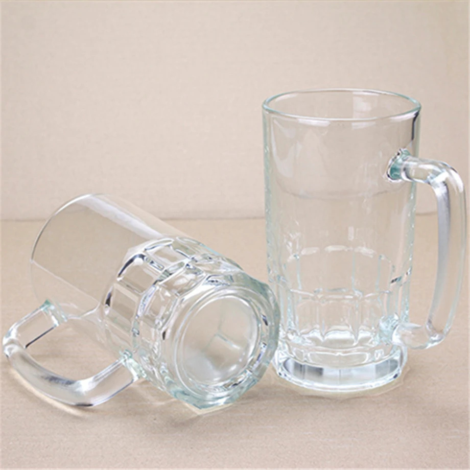 48pcs/Lot 600ml/20oz Sublimation Beer Glass Stein Water Beverage Mug Coffee Jar Juice Cup With C Handle Alcohol Tumbler For DIY