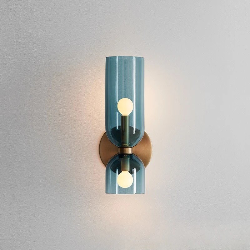 

Nordic minimalist creative glass wall lamp, aisle bedroom living room bedside lamp wall lamp, study art light luxury wall lamp