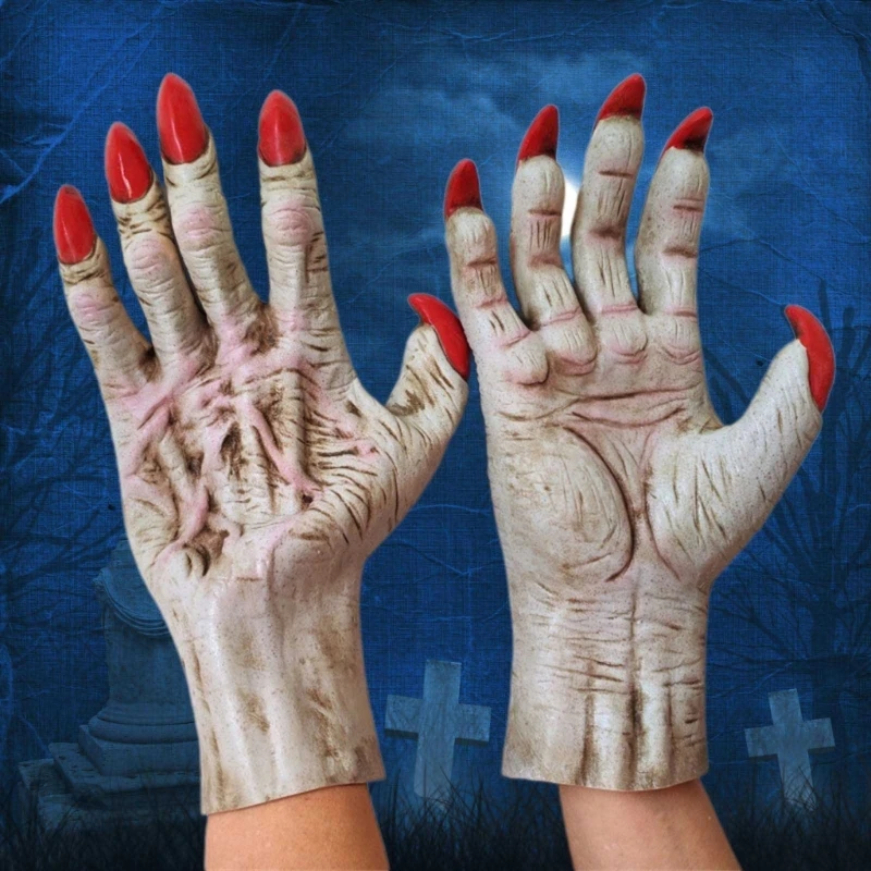 

Страшные перчатки, костюм для косплея на Хэллоуин, перчатки для карнавальной тематической вечеринки